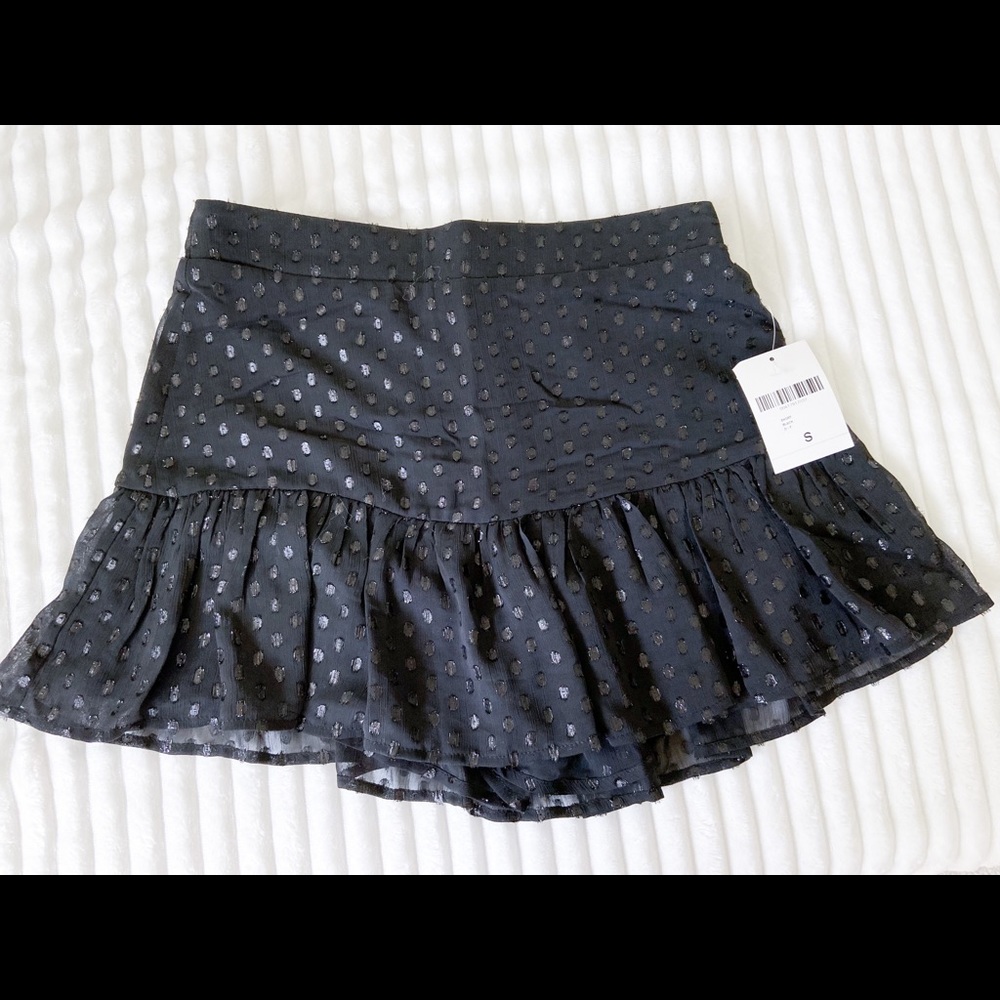 Polka Dot Mini Skirt black